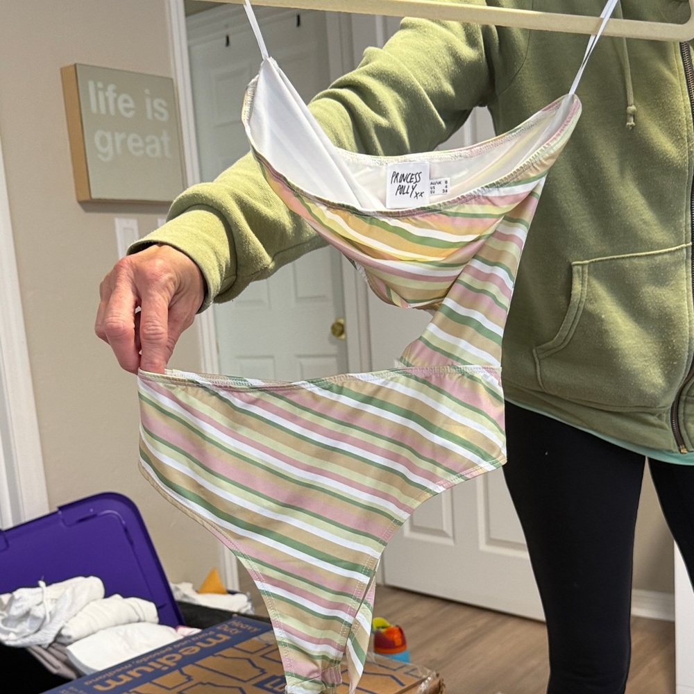 Princess Polly Pastel Striped Bodysuit
